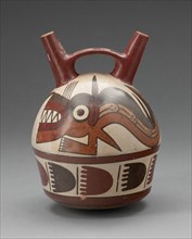 Double Spout Vessel Depicting an Abstract Shark with Human Attributes, 180 B.C./A.D. 500. Creator: Unknown.