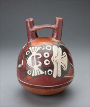 Vessel Depicting a Costumed Ritual Performer Wearing a Feline Mask, 180 B.C./A.D. 500. Creator: Unknown.