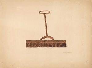 Branding Iron Used for Boxes and Bags, c. 1941. Creator: Ralph Russell.