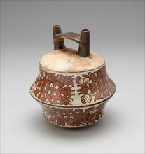Double-Spouted Vessel Depicting Ritual Masks, 180 B.C./A.D. 500. Creator: Unknown.