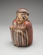 Vessel in the Form of a Seated Figure with Tattooed Arms, 180 B.C./A.D. 500. Creator: Unknown.