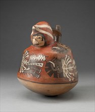 Stirrup Vessel in the Form of Figure with Abstract Motifs and Trophy Heads on Torso, 180 B.C./A.D. 5 Creator: Unknown.
