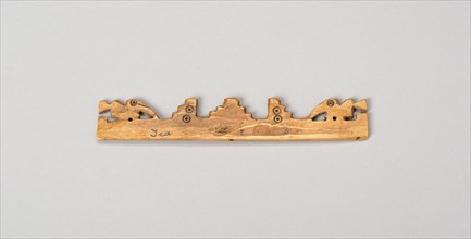 Balance-Beam Scale with Cut-Out Bird and Step Motifs, A.D. 500/1400. Creator: Unknown.