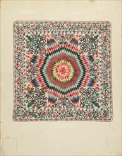 Patchwork and Applique Quilt, 1935/1942. Creator: Irene Schaefer.