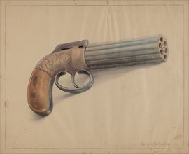 Revolving Pistol, c. 1936. Creator: Erwin Schwabe.