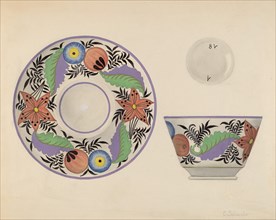 Cup and Saucer, c. 1936. Creator: Erwin Schwabe.