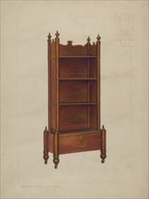 Bookcase, c. 1938. Creator: Vincent P. Rosel.