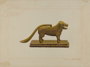 Brass Dog Nutcracker, c. 1938. Creator: Vincent P. Rosel.