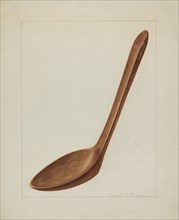Wooden Spatula, c. 1938. Creator: Manuel G. Runyan.
