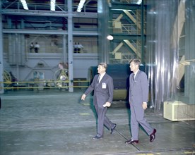 President Kennedy Tours Marshall with von Braun, September 11, 1962.  Creator: NASA.