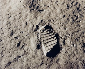 Apollo 11 bootprint on the Moon, July 1969. Creator: NASA.