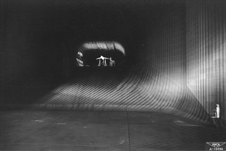 The world's largest wind tunnel, Ames Aeronautical Laboratory, Moffett Field, California, USA, 1947. Creator: Unknown.