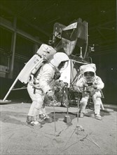 Apollo 11 Crew During Training Exercise, 1969. Creator: NASA.