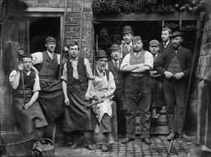 Foundry workers, King Street, Maidenhead, Windsor and Maidenhead, 1860-1922. Creator: Henry Taunt.