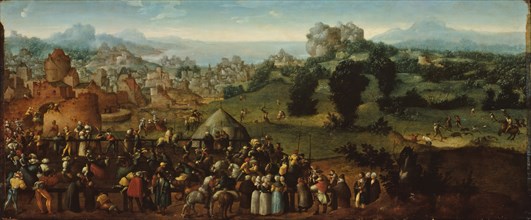 Landscape with Tournament and Hunters, 1519/20. Creator: Jan van Scorel.