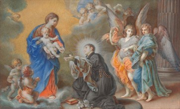 Madonna and Child Appearing to Saint Louis Gonzaga, c. 1750. Creator: Veronica Stern.