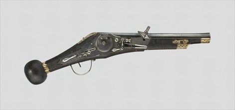 Wheellock Puffer (Pistol) for the Mounted Bodyguard of the Elector of Saxony, East Germany, 1589. Creator: Abraham Dressler.