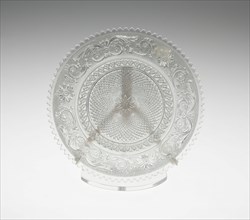 Plate, France, c. 1830/60. Creator: Baccarat Glasshouse.