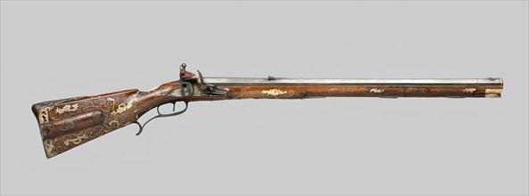 Flintlock Rifle, Vienna, c. 1750. Creator: Gotfried.