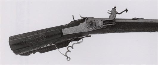 Wheellock Sporting Rifle, Augsburg, c. 1600/25. Creator: Johan Bichler.