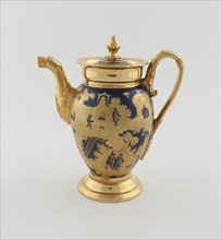 Teapot, Paris, c. 1820. Creator: Denuelle Porcelain Manufactory.