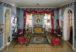 E-28: German Sitting Room of the Biedermeier Period, 1815-50, United States, c. 1937. Creator: Narcissa Niblack Thorne.