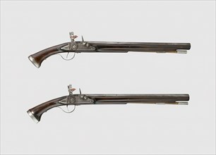 Pair of Flintlock Pistols, England, 1640/60. Creator: Unknown.