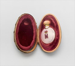 Miniature Easter Egg with Scent Bottle, Saint Petersburg, Before 1899. Creator: Fabergé Workshop.