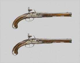 Pair of Flintlock Pistols, Flanders, c. 1700. Creator: Unknown.