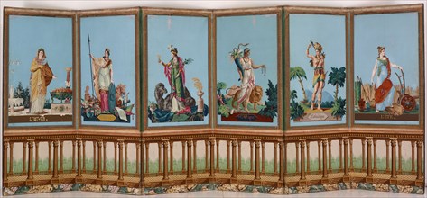 Screen: Asia (Panel Three), France, c. 1820. Creator: Unknown.