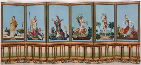 Screen: Europe (Panel Two), France, c. 1820. Creator: Unknown.