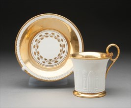 Cup and Saucer, Paris, c. 1780. Creator: Unknown.