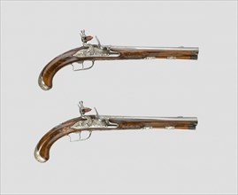 Flintlock Holster Pistol (One of a Pair), France, 1720. Creator: Unknown.