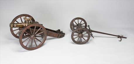 Model Artillery Cannon with Field Carriage, France, second half of 17th century. Creator: Unknown.