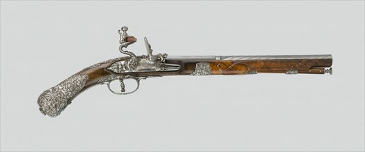Flintlock Pistol, Brescia, 1670/80. Creators: Vincenzo Marini, Lazzarino.