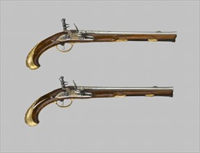 Flintlock Holster Pistol (One of a pair), Liège, 1720/30. Creator: Johann Jacob Behr.