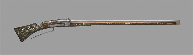 Matchlock Musket for Target Shooting for the Court of Christian II, Elector of Saxony, 1600/10. Creator: Unknown.