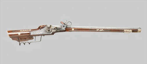 Wheellock Rifle, Nuremberg, 1600. Creator: Rudolf Danner.