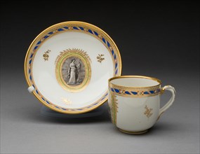 Cup and Saucer (part of a Coffee Service), Vienna, c. 1770. Creator: Vienna State Porcelain Manufactory.