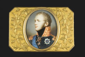 Snuff Box: Portrait of Tsar Alexander I, Vienna, 1816. Creator: Unknown.