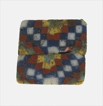 Group of Checkerboard Patterned Inlays, Italy, Ptolemaic Period, (1st century BCE). Creator: Unknown.