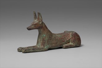 Statuette of a Jackal, Egypt, Late Period, Dynasty 26 (664-525 BCE). Creator: Unknown.