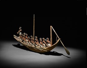Model of a River Boat, Egypt, Middle Kingdom, Dynasty 11-12 (about 2046-1794 BCE). Creator: Unknown.
