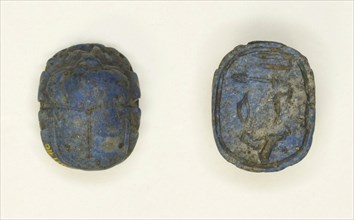 Scarab with Hieroglyphs, Egypt, Third Intermediate Period-Late Period, Dynasty 21-26 (abt 1069... Creator: Unknown.