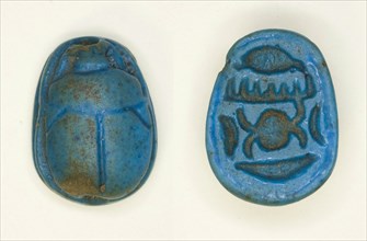 Scarab: Menkheperra (Thutmose III), Egypt, Late Period, Dynasties 26-30 (about 664-343 BCE). Creator: Unknown.