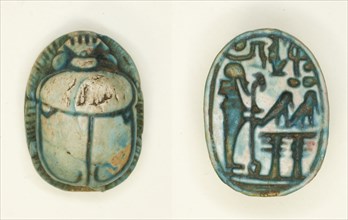 Scarab: The God Ptah with Name of Usermaatra Setepenra (Ramesses II), Egypt, New Kingdom... Creator: Unknown.