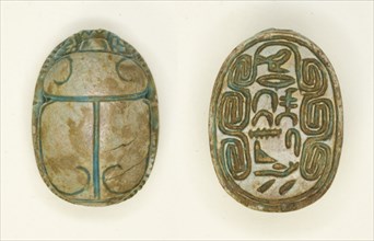 Scarab: Title (Greatest of the Tens of Upper Egypt) and Personal Name, Egypt, Middle Kingdom... Creator: Unknown.