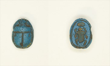 Scarab: Scarab Beetle with Sun Disc, Egypt, Second Intermediate Period, Dynasty 15 (abt 1650... Creator: Unknown.