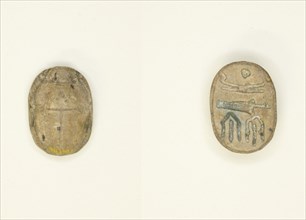 Scarab: Wish Formula, Egypt, Third Intermediate Period, Dynasties 21-25 (about 1069-664 BCE). Creator: Unknown.