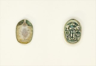 Scarab: Nefera with Hieroglyphs (kA-signs, xaw), Egypt, Middle Kingdom-Second Intermediate Period... Creator: Unknown.